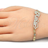 Pulsera Elegante 03.63.1967.08 Oro Laminado, Diseño de Con Nombre, Pulido, Tono Dorado (04 MM Thickness, 8 Inches Length)