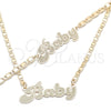 Collar y Pulsera 06.63.0231 Oro Laminado, Pulido, Tono Dorado