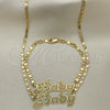 Collar y Pulsera 06.63.0231 Oro Laminado, Pulido, Tono Dorado