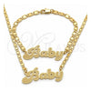 Collar y Pulsera 06.63.0231 Oro Laminado, Pulido, Tono Dorado