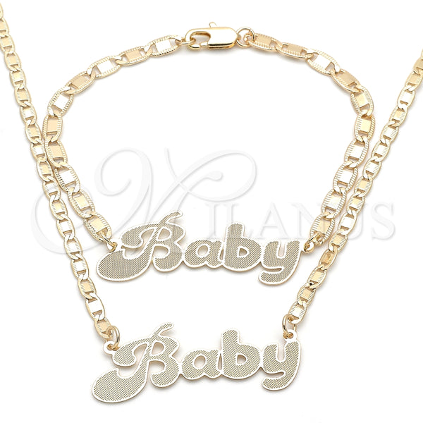 Collar y Pulsera 06.63.0231 Oro Laminado, Pulido, Tono Dorado