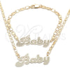 Collar y Pulsera 06.63.0231 Oro Laminado, Pulido, Tono Dorado