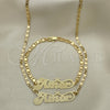 Collar y Pulsera 06.63.0233 Oro Laminado, Pulido, Tono Dorado