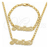 Collar y Pulsera 06.63.0233 Oro Laminado, Pulido, Tono Dorado