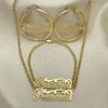 Collar, Pulsera y Dije 06.63.0235 Oro Laminado, Pulido, Tono Dorado