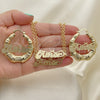 Collar, Pulsera y Dije 06.63.0237 Oro Laminado, Pulido, Tono Dorado