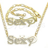 Collar y Pulsera 06.63.0240 Oro Laminado, Pulido, Tono Dorado