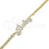 Pulsera Elegante 03.63.1976.08 Oro Laminado, Diseño de Con Nombre, Pulido, Tono Dorado (04 MM Thickness, 8 Inches Length)