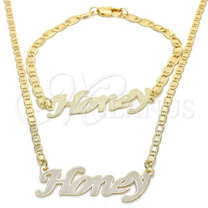 Collar y Pulsera 06.63.0244 Oro Laminado, Pulido, Tono Dorado