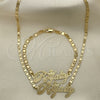 Collar y Pulsera 06.63.0245 Oro Laminado, Pulido, Tono Dorado