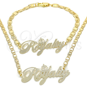 Collar y Pulsera 06.63.0245 Oro Laminado, Pulido, Tono Dorado