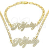 Collar y Pulsera 06.63.0245 Oro Laminado, Pulido, Tono Dorado