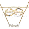 Collar, Pulsera y Dije 06.63.0250 Oro Laminado, Pulido, Tono Dorado