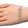 Pulsera Elegante 03.63.1983.08 Oro Laminado, Diseño de Con Nombre, Pulido, Tono Dorado (03 MM Thickness, 8 Inches Length)
