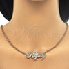 Collares con Dije 04.63.1388.18 Oro Laminado, Diseño de Con Nombre, Pulido, Tono Dorado (Grosor 03 MM, 18 Pulgadas de Largo)