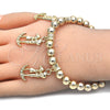 Pulsera Bolo Ajustable 03.63.2008.08 Oro Laminado, Pulido, Tono Dorado (08 MM Thickness, 8 Inches Length)