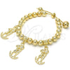 Pulsera Bolo Ajustable 03.63.2008.08 Oro Laminado, Pulido, Tono Dorado (08 MM Thickness, 8 Inches Length)