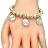 Pulsera Bolo Ajustable 03.63.2010.08 Oro Laminado, Pulido, Tono Dorado (08 MM Thickness, 8 Inches Length)