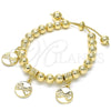 Pulsera Bolo Ajustable 03.63.2010.08 Oro Laminado, Pulido, Tono Dorado (08 MM Thickness, 8 Inches Length)