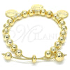 Pulsera Bolo Ajustable 03.63.2010.08 Oro Laminado, Pulido, Tono Dorado (08 MM Thickness, 8 Inches Length)