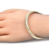 Aro Individual 07.168.0018.04 Oro Laminado, Diamantado, Tono Dorado (Grosor 06 MM, Talla 4 (2,25 de Diámetro))