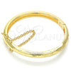 Aro Individual 07.168.0018.04 Oro Laminado, Diamantado, Tono Dorado (Grosor 06 MM, Talla 4 (2,25 de Diámetro))