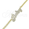 Pulsera Elegante 03.63.2019.08 Oro Laminado, Pulido, Tono Dorado (03 MM Thickness, 8 Inches Length)