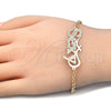 Pulsera Elegante 03.63.2020.08 Oro Laminado, Pulido, Tono Dorado (03 MM Thickness, 8 Inches Length)