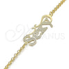 Pulsera Elegante 03.63.2020.08 Oro Laminado, Pulido, Tono Dorado (03 MM Thickness, 8 Inches Length)