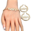 Collar, Pulsera y Dije 06.63.0252 Oro Laminado, Pulido, Tono Dorado
