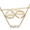 Collar, Pulsera y Dije 06.63.0252 Oro Laminado, Pulido, Tono Dorado