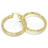 Argolla Mediana 02.170.0243.40 Oro Laminado, Diamantado, Tono Dorado