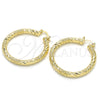 Argolla Mediana 02.170.0243.40 Oro Laminado, Diamantado, Tono Dorado