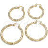 Argolla Mediana 02.170.0243.40 Oro Laminado, Diamantado, Tono Dorado