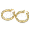 Argolla Mediana 02.170.0232.30 Oro Laminado, Mate, Tono Dorado