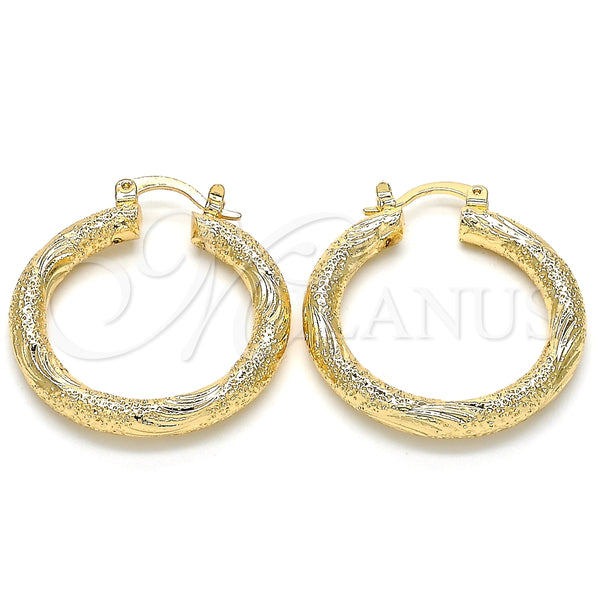 Argolla Mediana 02.170.0232.30 Oro Laminado, Mate, Tono Dorado