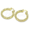 Argolla Mediana 02.170.0125.30 Oro Laminado, Diamantado, Tono Dorado
