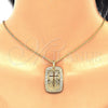 Dije Religioso 05.09.0068 Oro Laminado, Diseño de Cruz, Pulido, Tono Dorado