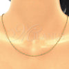 Gargantilla Basica 04.09.0169.18 Oro Laminado, Diseño de Singapore, Pulido, Tono Dorado (18 Inches Length)