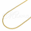 Gargantilla Basica 04.09.0170.1.18 Oro Laminado, Diseño de Rolo, Pulido, Tono Dorado (18 Inches Length)