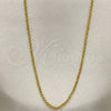 Gargantilla Basica 04.09.0170.1.20 Oro Laminado, Diseño de Rolo, Pulido, Tono Dorado (20 Inches Length)