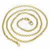 Gargantilla Basica 04.09.0170.16 Oro Laminado, Diseño de Rolo, Pulido, Tono Dorado (16 Inches Length)