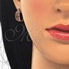 Argolla Huggie 02.316.0028.15 Oro Laminado, con Granate and Blanca Zirconia Cubica, Pulido, Tono Dorado