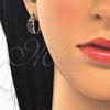 Argolla Huggie 02.316.0028.1.15 Oro Laminado, con Negro and Blanca Zirconia Cubica, Pulido, Tono Dorado
