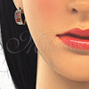 Argolla Huggie 02.316.0030.15 Oro Laminado, con Granate Zirconia Cubica, Pulido, Tono Dorado