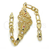 Pulsera Elegante 03.253.0027.1.07 Oro Laminado, Diseño de Guadalupe y Mariposa, con Multicolor Cristal, Pulido, Tono Dorado (05 MM Thickness, 7 Inches Length)