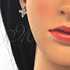 Arete Dormilona 02.323.0023 Oro Laminado, con Blanca Zirconia Cubica, Pulido, Tono Dorado