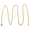 Gargantilla Basica 04.213.0158.24 Oro Laminado, Pulido, Tono Dorado (02 MM Thickness, 24 Inches Length)