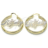 Argolla Mediana 02.63.2645.1.40 Oro Laminado, Pulido, Tres Tonos