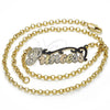 Collares con Dije 04.63.1390.1.18 Oro Laminado, Diseño de Con Nombre, Pulido, Tres Tonos (03 MM Thickness, 18 Inches Length)